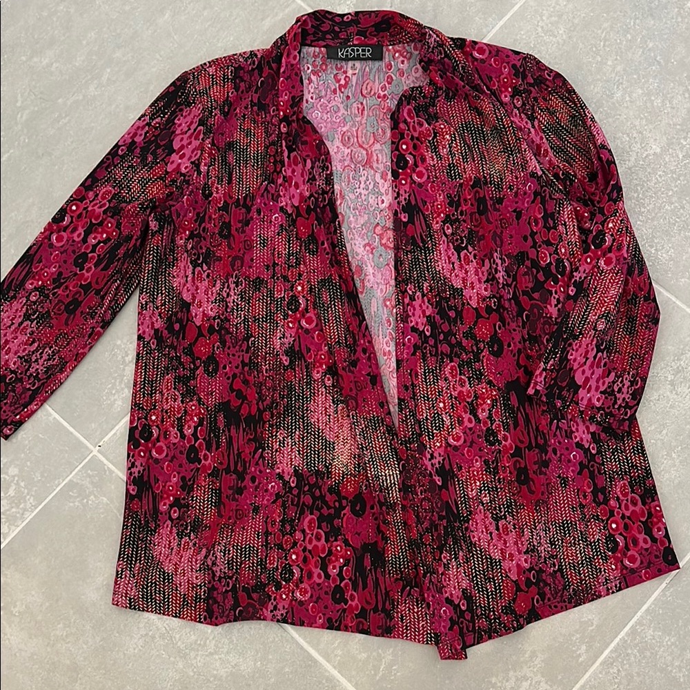 Kasper Women's Pink and Black Jacket